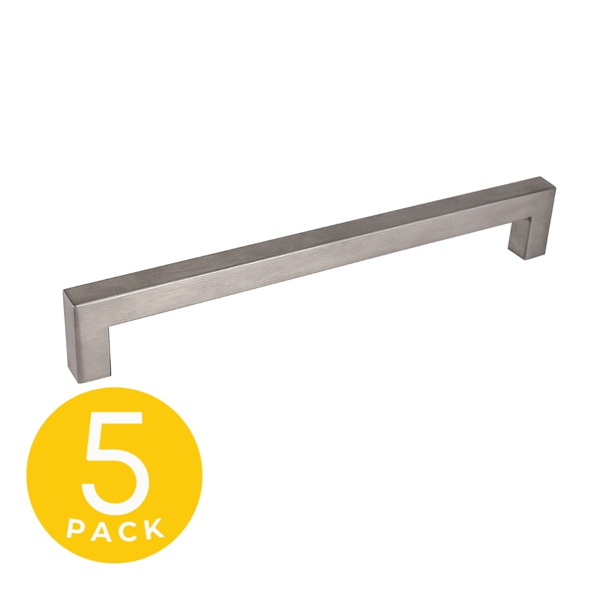 Sapphire, Elektra Series 5 in. (128 mm) Center-to-Center Modern Brushed Chrome Cabinet Handle/Pull (5-Pack), #SPH-2211004-127-BC-5
